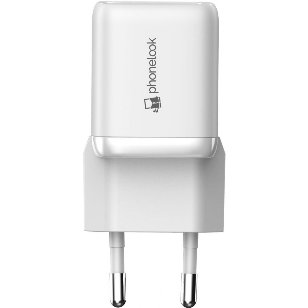 Starkes Ladegerät Nano 30W USB-A und USB-C mit Power Delivery PhoneLook - Weiss