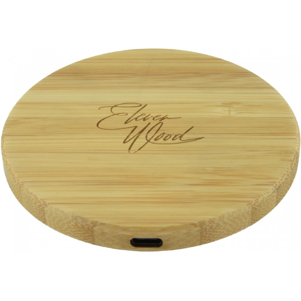 Chargeur sans-fil 10W Fast Charge en bois véritable Eleven Wood Bamboo