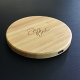 Chargeur sans-fil 10W Fast Charge en bois véritable Eleven Wood Bamboo