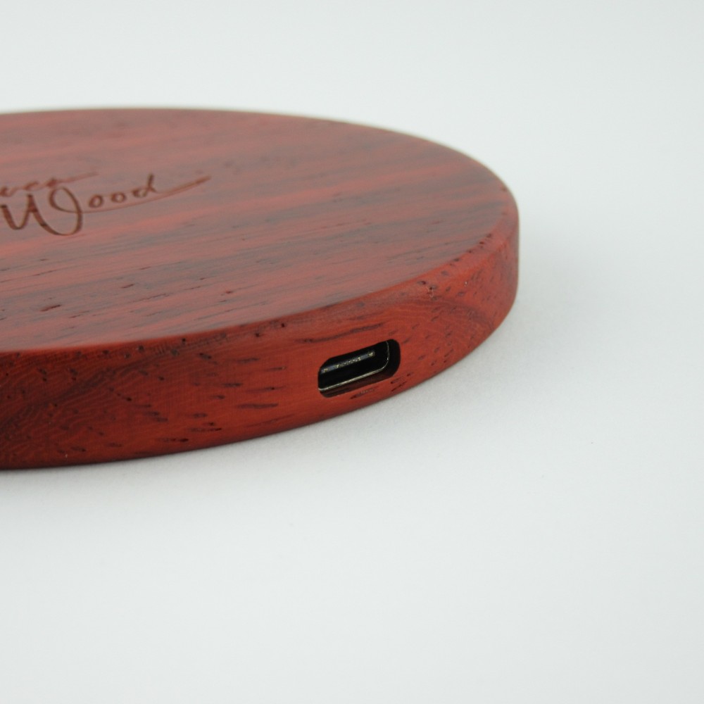 Chargeur sans-fil 10W Fast Charge en bois véritable Eleven Wood Rosewood