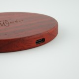 Chargeur sans-fil 10W Fast Charge en bois véritable Eleven Wood Rosewood