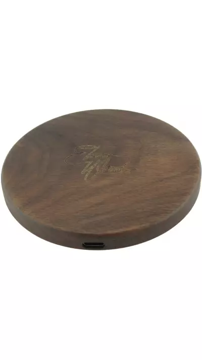 Chargeur sans-fil 10W Fast Charge en bois véritable Eleven Wood Walnut