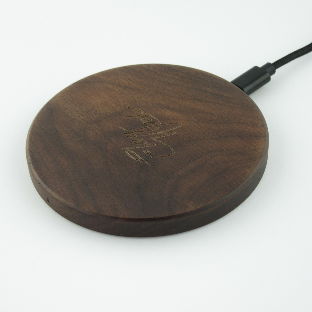 10W Fast Charge Echtholz Induktionsladegerät Eleven Wood Walnut