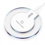 Station de charge sans fil Qi - Chargeur wireless transparent Fantasy pour Smartphone - Verre/- Blanc