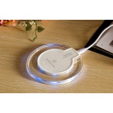 Station de charge sans fil Qi - Chargeur wireless transparent Fantasy pour Smartphone - Verre/- Blanc