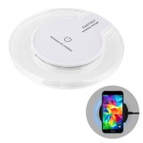 Station de charge sans fil Qi - Chargeur wireless transparent Fantasy pour Smartphone - Verre/- Blanc