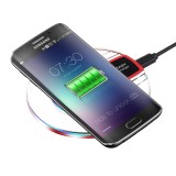 Station de charge sans fil Qi - Chargeur wireless transparent Fantasy pour Smartphone - Verre/- Noir