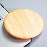 Kabellos Ladestation Qi - Wireless Ladegerät für Smartphone Holzlook - Cherry