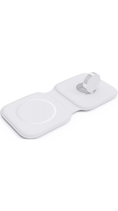 Faltbare 15W Wireless Charger 3 in 1 Ladegerät für iPhone, AirPods & Apple Watch - Weiss