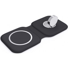 Faltbare 15W Wireless Charger 3 in 1 Ladegerät für iPhone, AirPods & Apple Watch - Schwarz