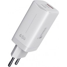 Ladegerät 65W GaN 2x USB-C und 1x USB (Power Delivery) - PhoneLook - Weiss