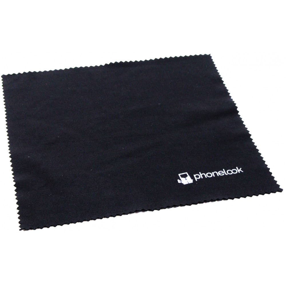 Chiffon de nettoyage en microfibre pour lunettes / smartphones / objectifs d'appareils photo - PhoneLook - Noir