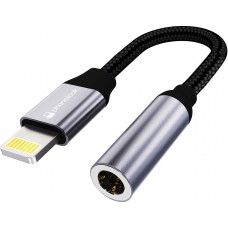 Connecteur Lightning (iPhone) vers 3.5 mm AUX audio écouteurs avec prise jack en nylon et aluminium - PhoneLook