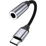 Connecteur USB-C vers 3.5mm AUX audio écouteurs avec prise jack en nylon et aluminium - PhoneLook