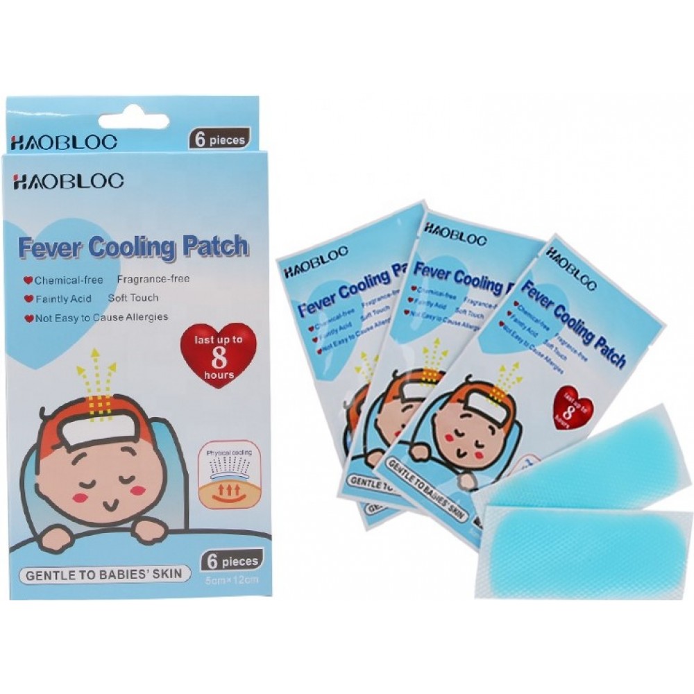 Cooling-Patch auto-rafraîchissant (6pcs) pour faire baisser la fièvre avec gel rafraîchissant actif