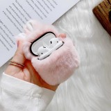 Coque AirPods 1 / 2 - Fluffy lapin  - Rose