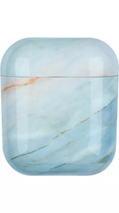 Coque AirPods 1 / 2 - Marble - Bleu clair