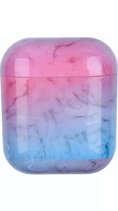 Coque AirPods 1 / 2 - Marble bleu - Rose