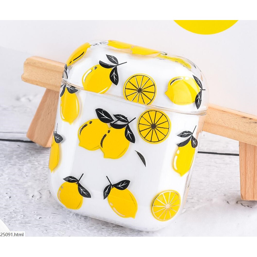 Coque AirPods 1 / 2 - Plastique transparent citrons