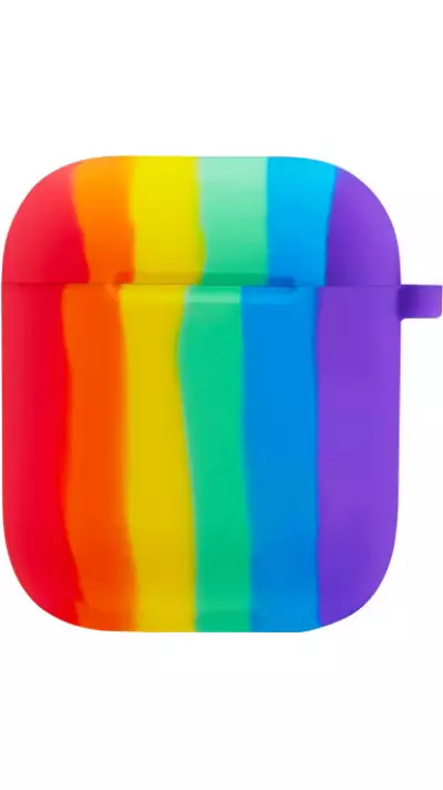 Coque AirPods 1 / 2 - Silicone arc-en-ciel