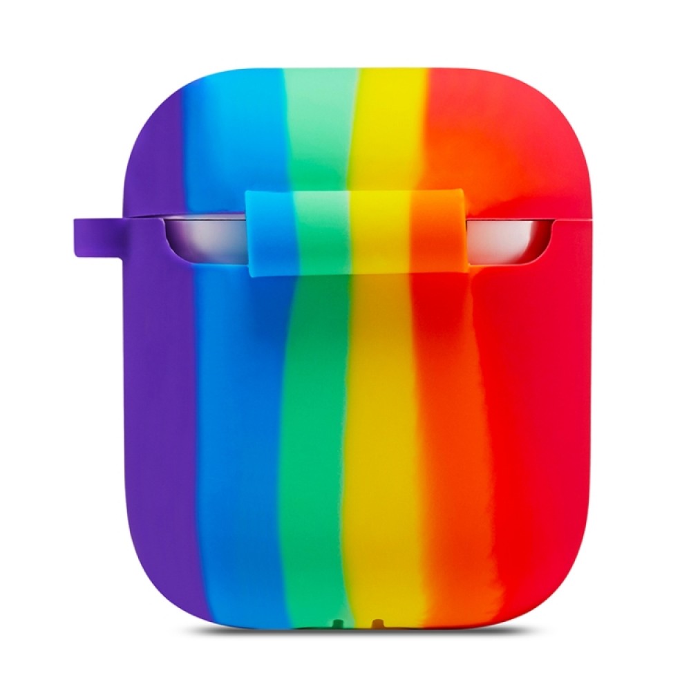 Coque AirPods 1 / 2 - Silicone arc-en-ciel