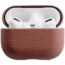Coque AirPods 3 - Coque AirPods Pro - Étui de luxe absorbant les chocs en cuir véritable - Brun