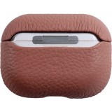 Coque AirPods 3 - Coque AirPods Pro - Étui de luxe absorbant les chocs en cuir véritable - Brun