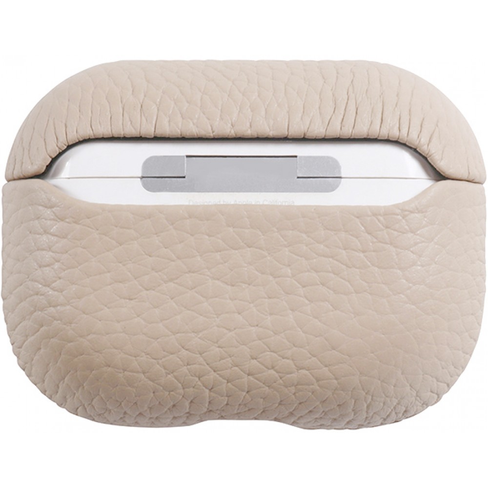 AirPods 3 Case Hülle - Schock absorbierend luxus case Echtleder - Hellbeige