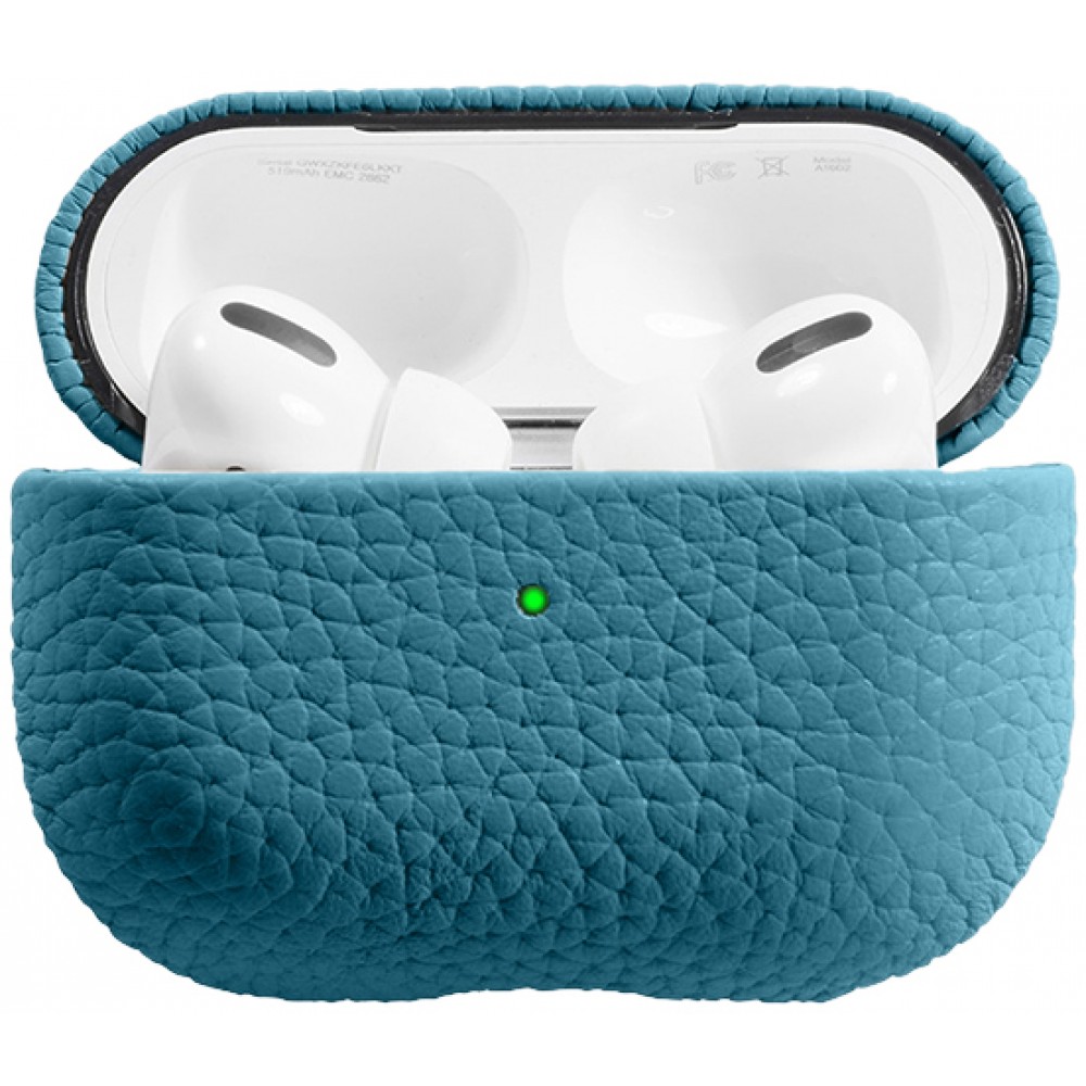 AirPods 3 Case Hülle - Schock absorbierend luxus case Echtleder - Blau