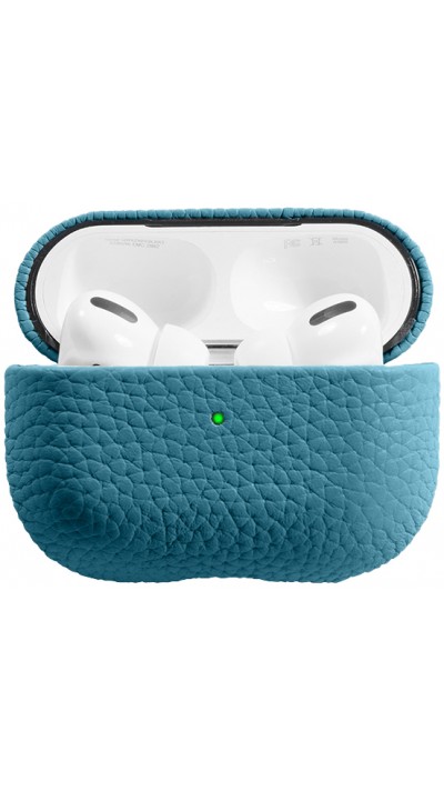 AirPods 3 Case Hülle - Schock absorbierend luxus case Echtleder - Blau