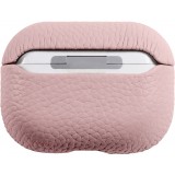 Coque AirPods 3 - Étui de luxe absorbant les chocs en cuir véritable - Rose