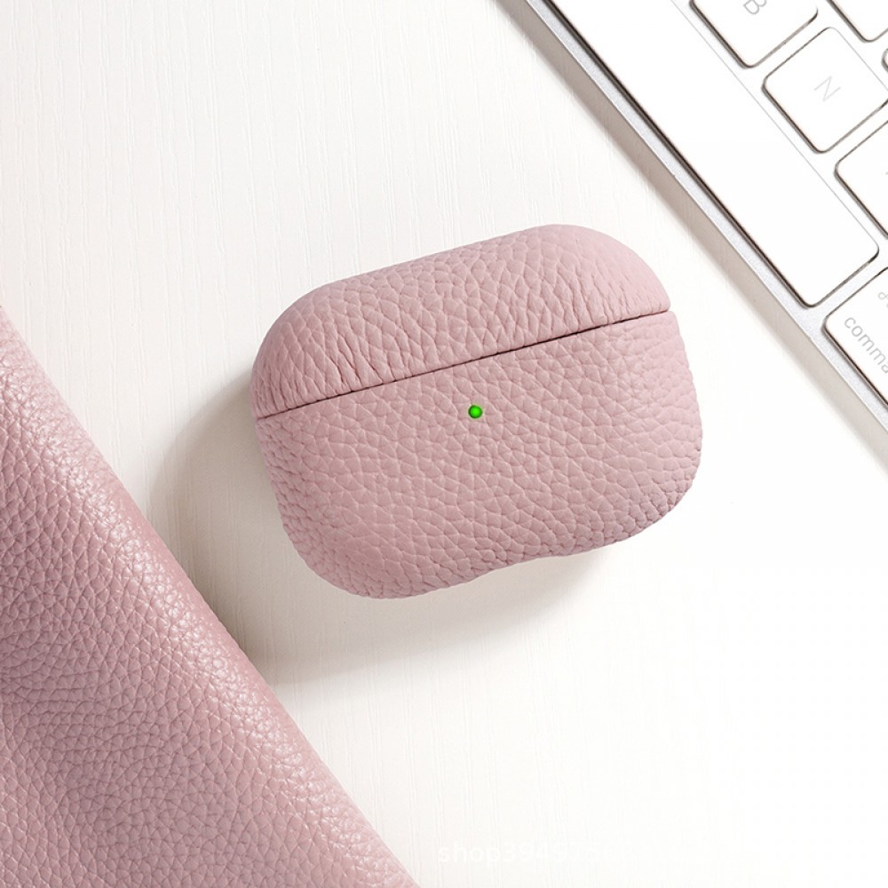 AirPods Pro Case Hülle - Schock absorbierend luxus case Echtleder - Rosa