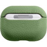 AirPods 3 Case Hülle - Schock absorbierend luxus case Echtleder - Dunkelgrün