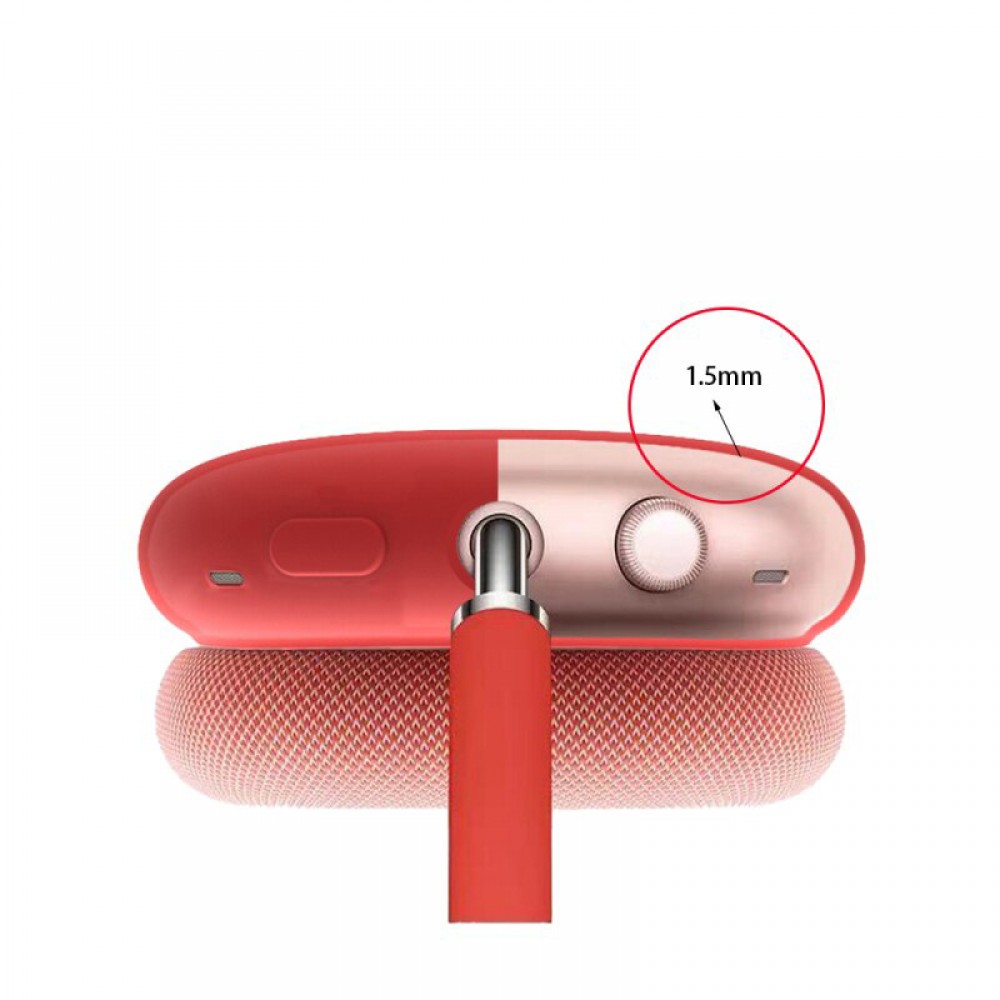 Coque AirPods Max - Silicone souple flexible - Rouge