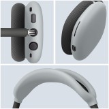 AirPods Max Case Hülle - Flexibles weiches Silikon mit Stirnband - Grau
