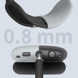 AirPods Max Case Hülle - Flexibles weiches Silikon mit Stirnband - Grau
