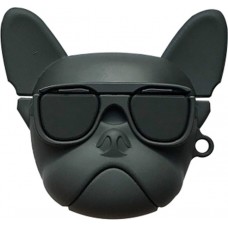 AirPods 1 / 2 Case Hülle - Bulldoggen-Sonnenbrille - Schwarz