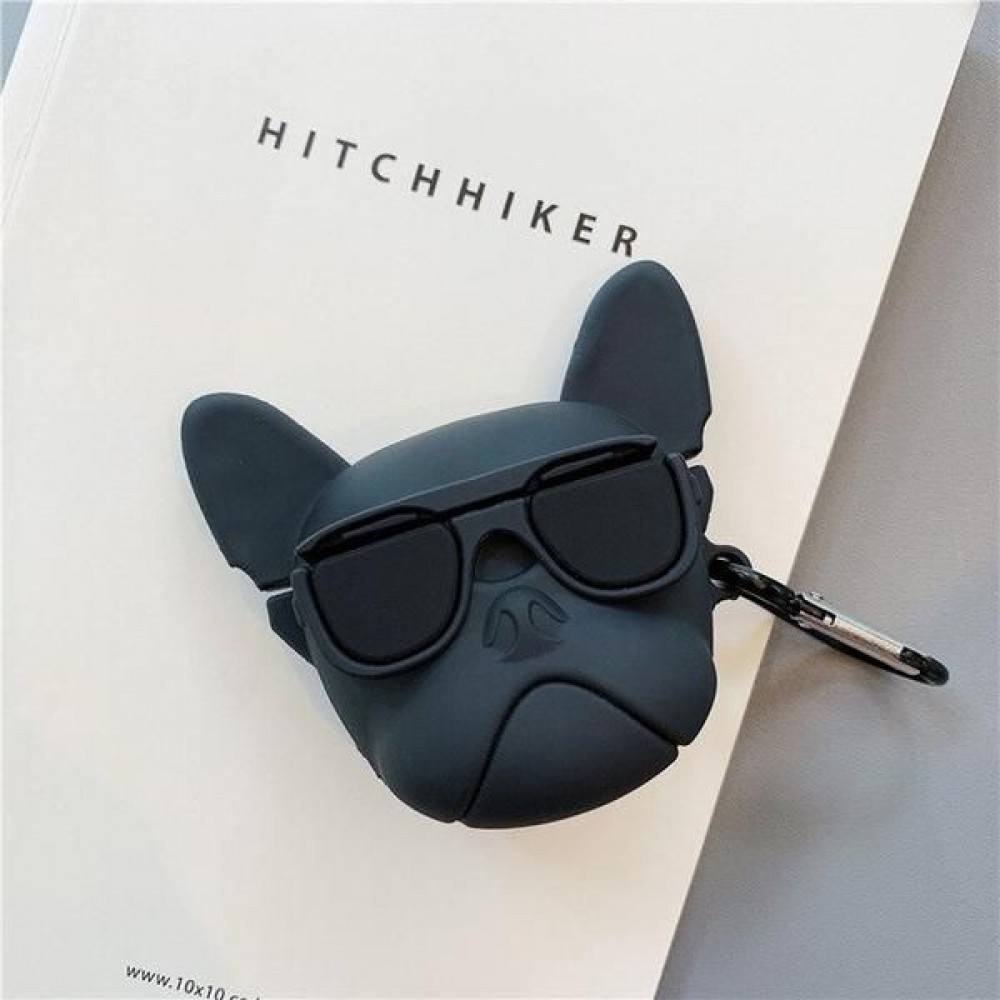 AirPods Pro Case Hülle - Bulldoggen-Sonnenbrille - Schwarz