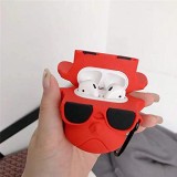 Coque AirPods 1 / 2 - Bulldog lunette de soleil - Rouge