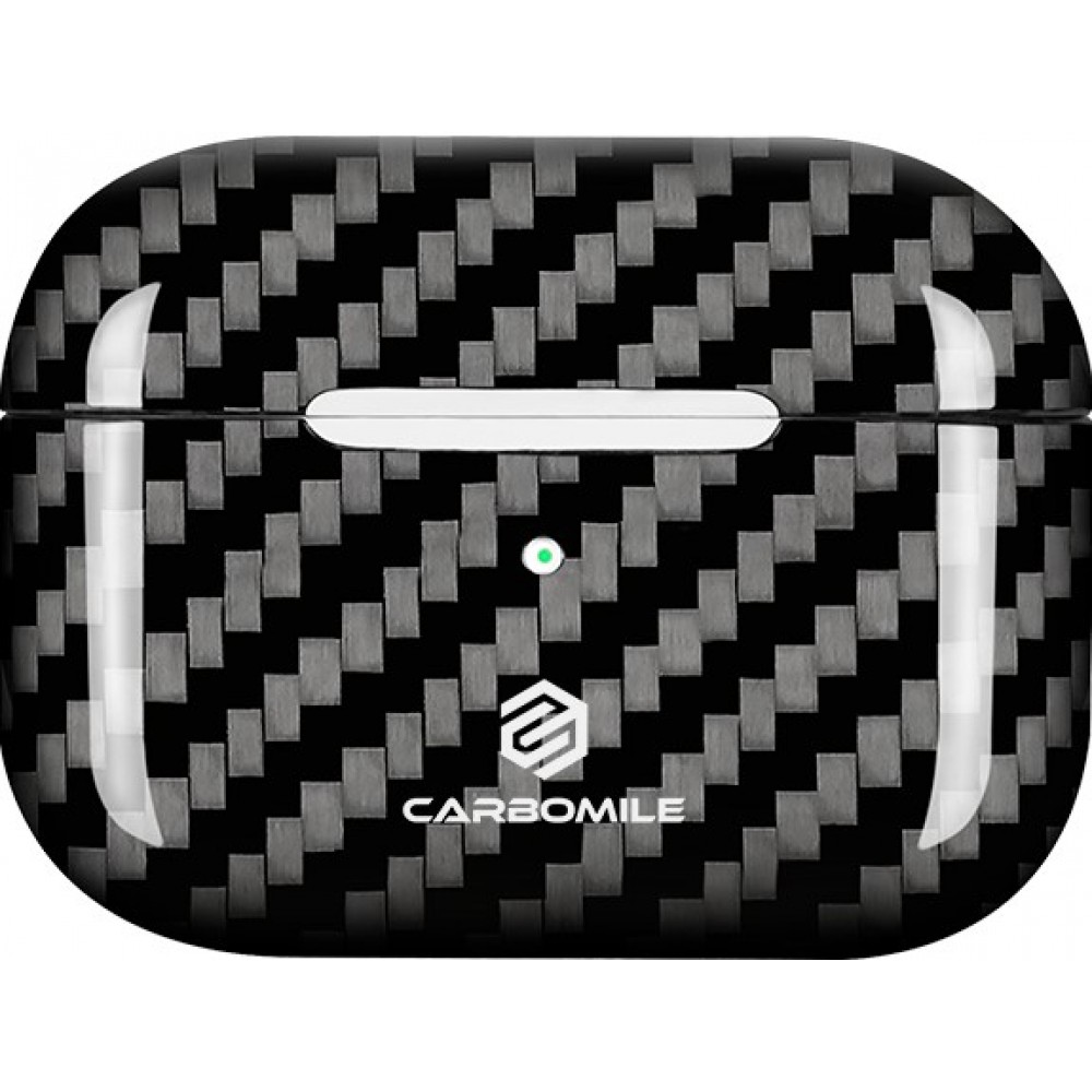 Coque AirPods Pro - Étui de protection Carbomile en carbone véritable - Noir