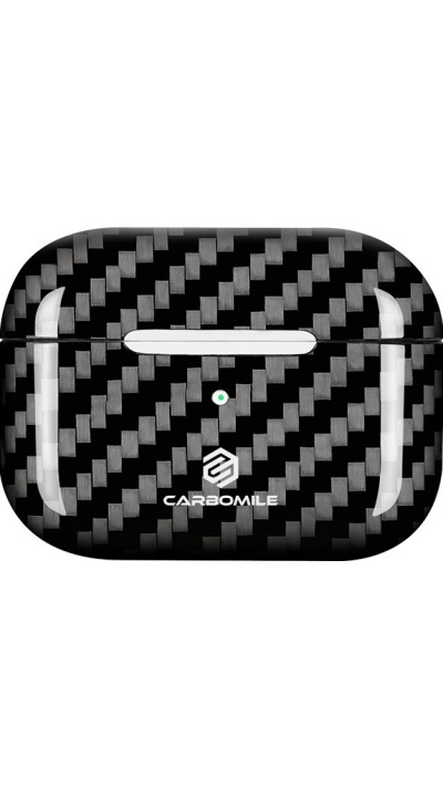 Coque AirPods Pro - Étui de protection Carbomile en carbone véritable - Noir