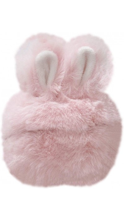 Coque AirPods Pro - Fluffy lapin  - Rose