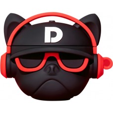 AirPods 1 / 2 Case Hülle - Hip-Hop-Bulldoggen-Sonnenbrille Headset - Rot