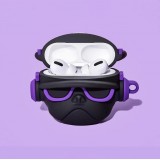 AirPods 1 / 2 Case Hülle - Hip-Hop-Bulldoggen-Sonnenbrille Headset - Violett