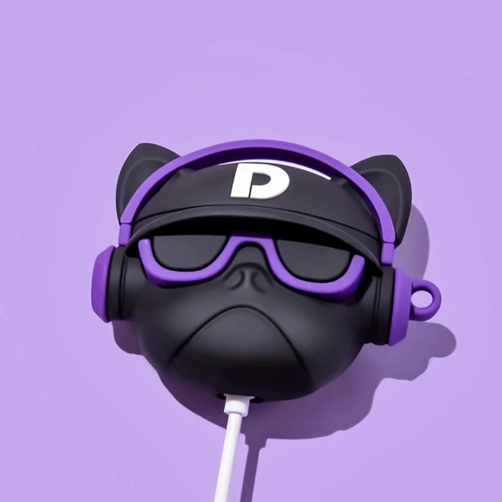 Coque AirPods Pro - Hip-hop Bulldog lunette de soleil écouteur - Violet