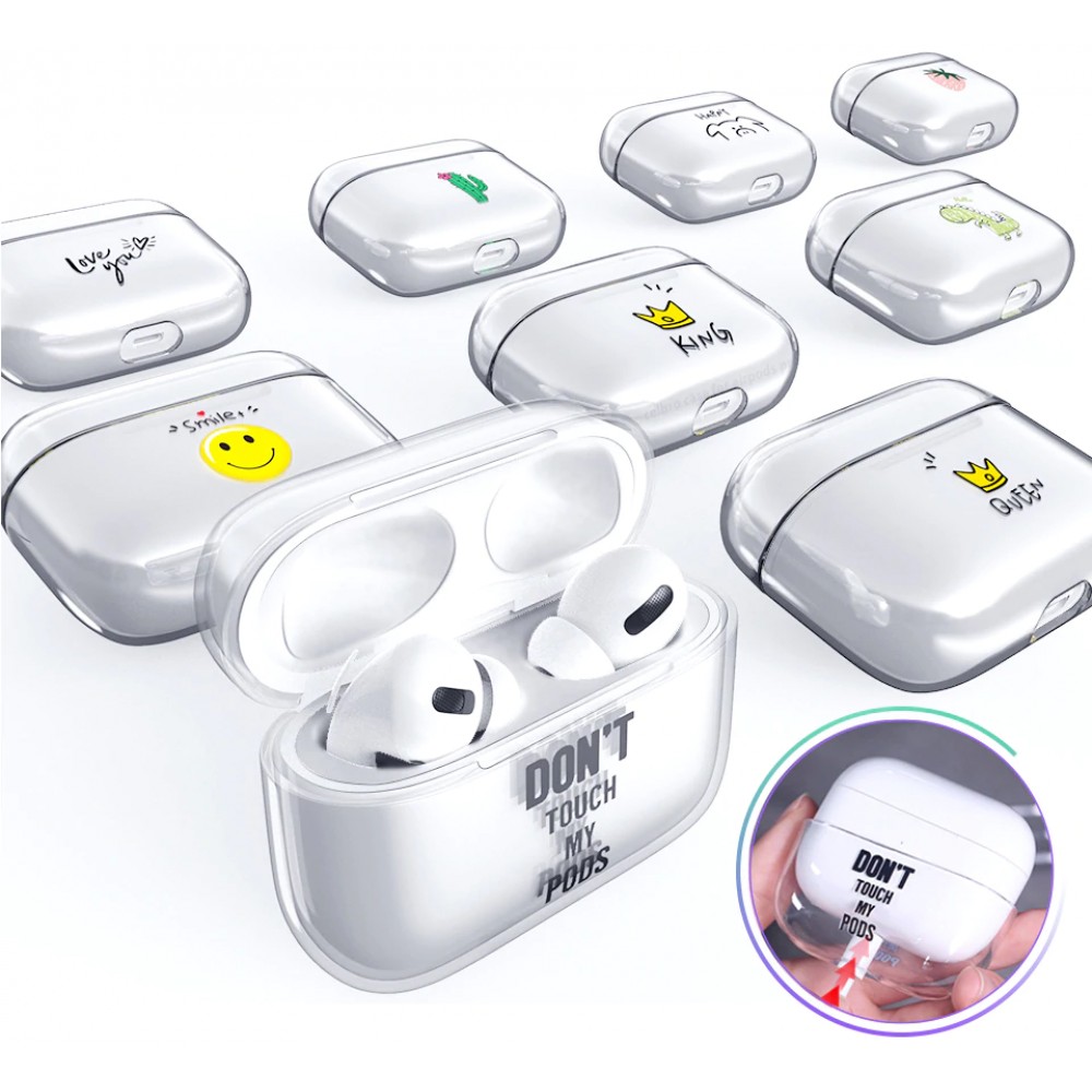 Coque AirPods Pro - Plastique transparent Don't touch my pods