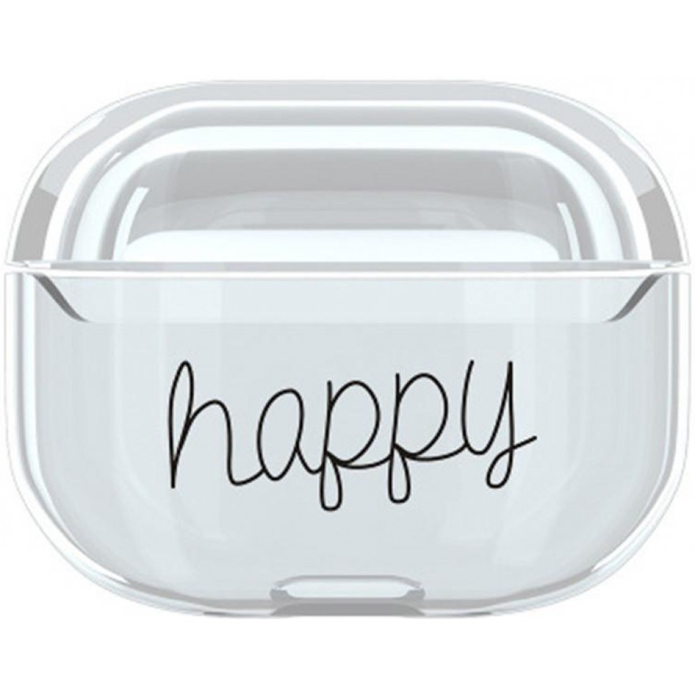 Coque AirPods Pro - Plastique transparent Happy