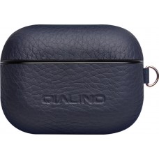 Coque AirPods Pro - Qialino cuir véritable - Bleu