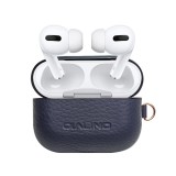 Coque AirPods Pro - Qialino cuir véritable - Bleu