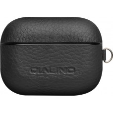 Coque AirPods Pro - Qialino cuir véritable - Noir